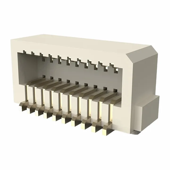 0,8 mm sieviešu galvenes dubultās rindas sānu ieeja SMT