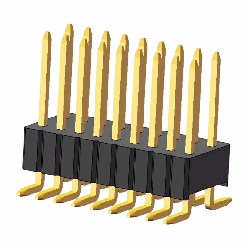 1,27x2,54mm tapu galvenes dubultā rinda SMT3