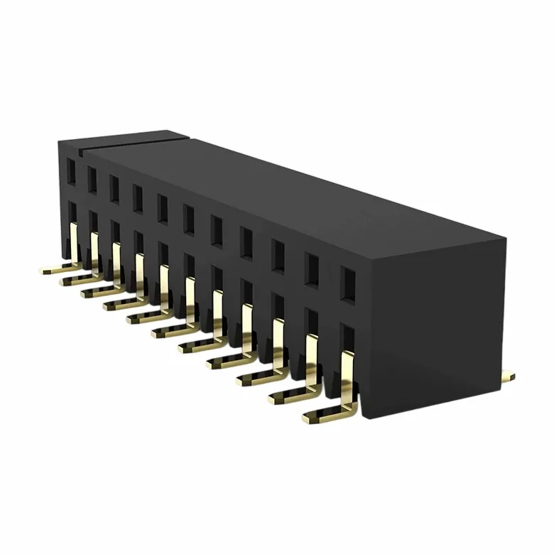 2,0 mm sieviešu galvenes dubultās rindas sānu ieeja SMT