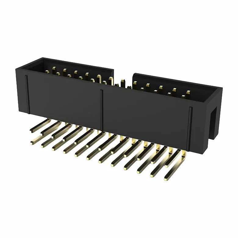 2,54 mm kastes galvenes dubultā rinda taisnā leņķa iegremdēšana