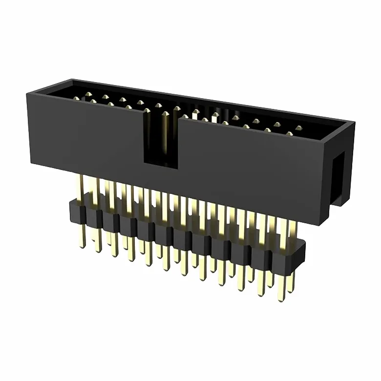 2,54 mm kastes galvenes dubultā rinda taisna