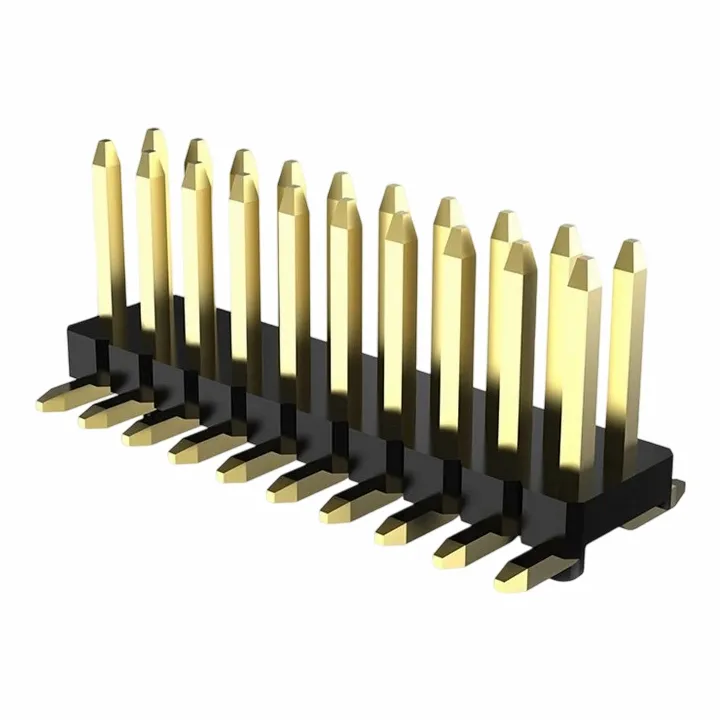 2,54 mm tapu galvenes dubultā rinda SMT